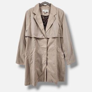 American Glamour Badgley Mischka‎ Tan Short Trench Coat BNWT XL